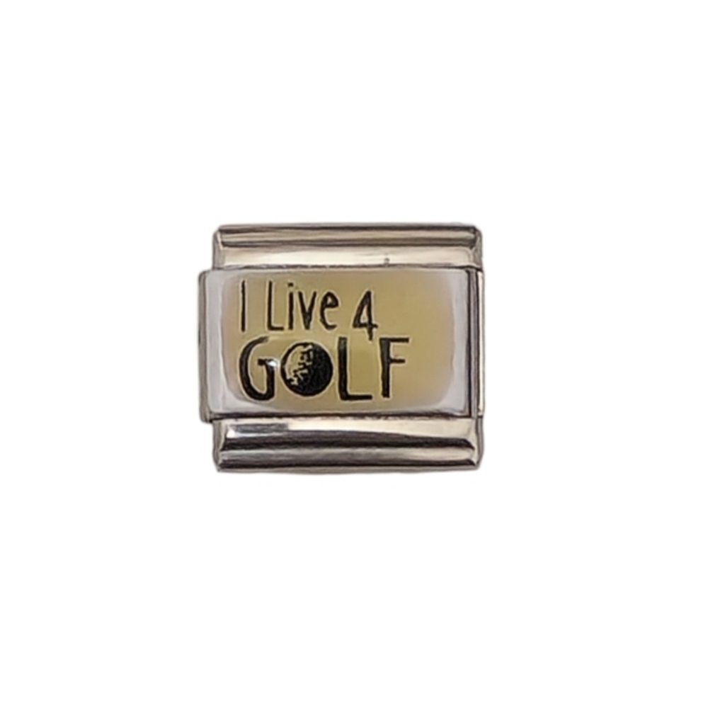 Italian Charmlink for Italian Charm‎ Bracelet I Live 4 Golf 9mm